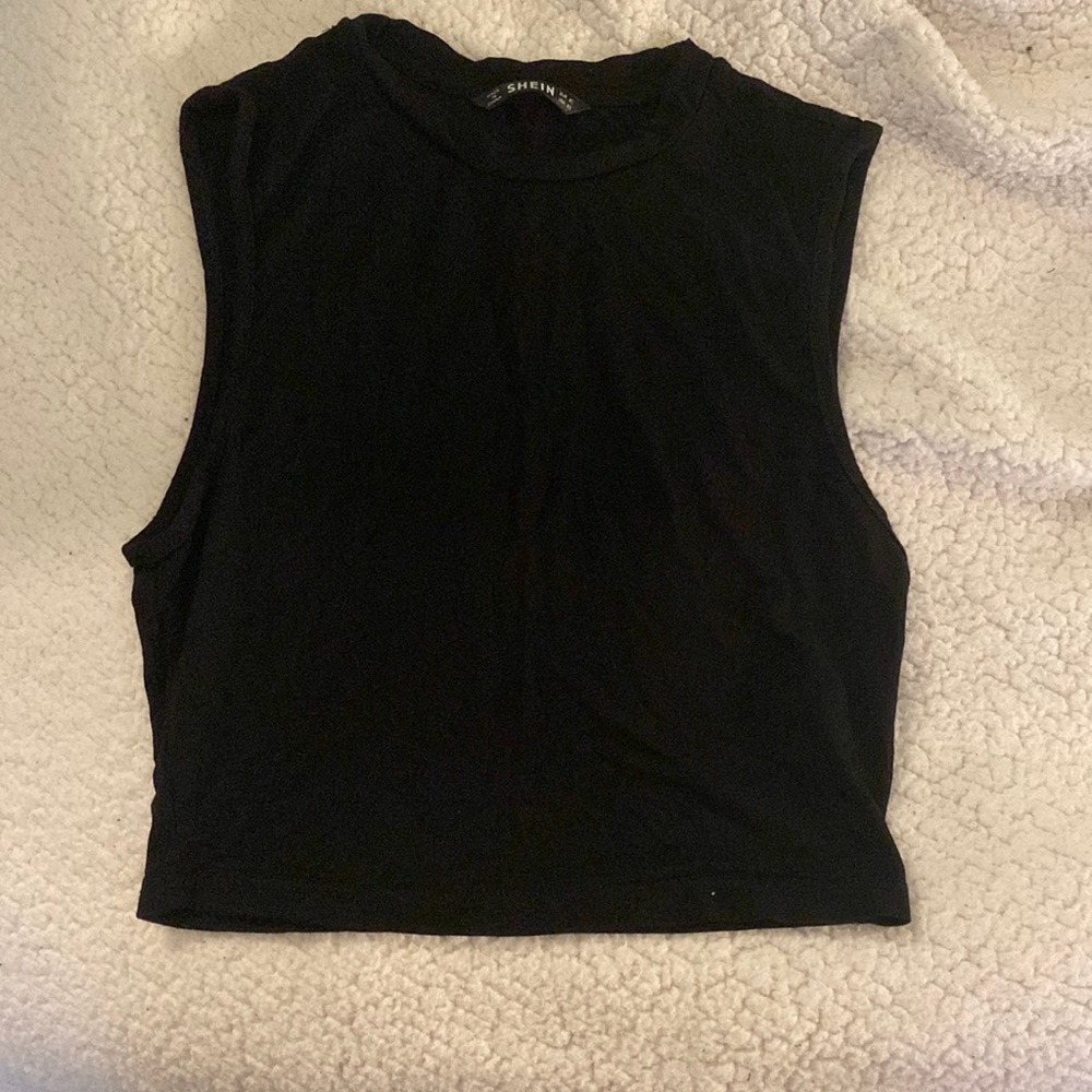 Black crop top from SHEIN